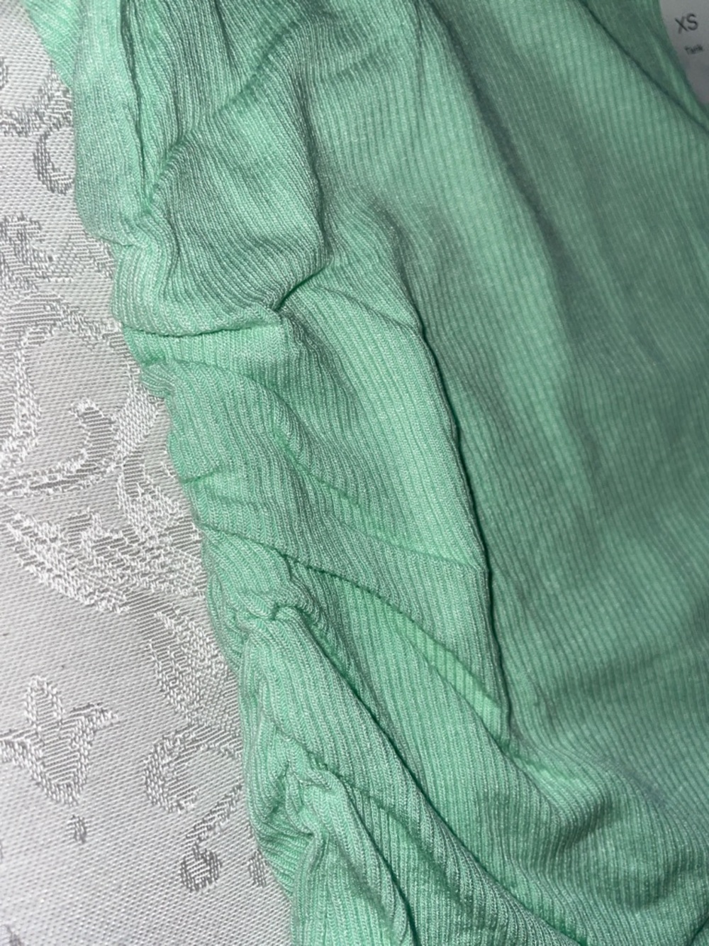 NWT wild fable Mint Green Shell-Embroidered Ribbed Tank. Size XS. - Picture 4 of 5